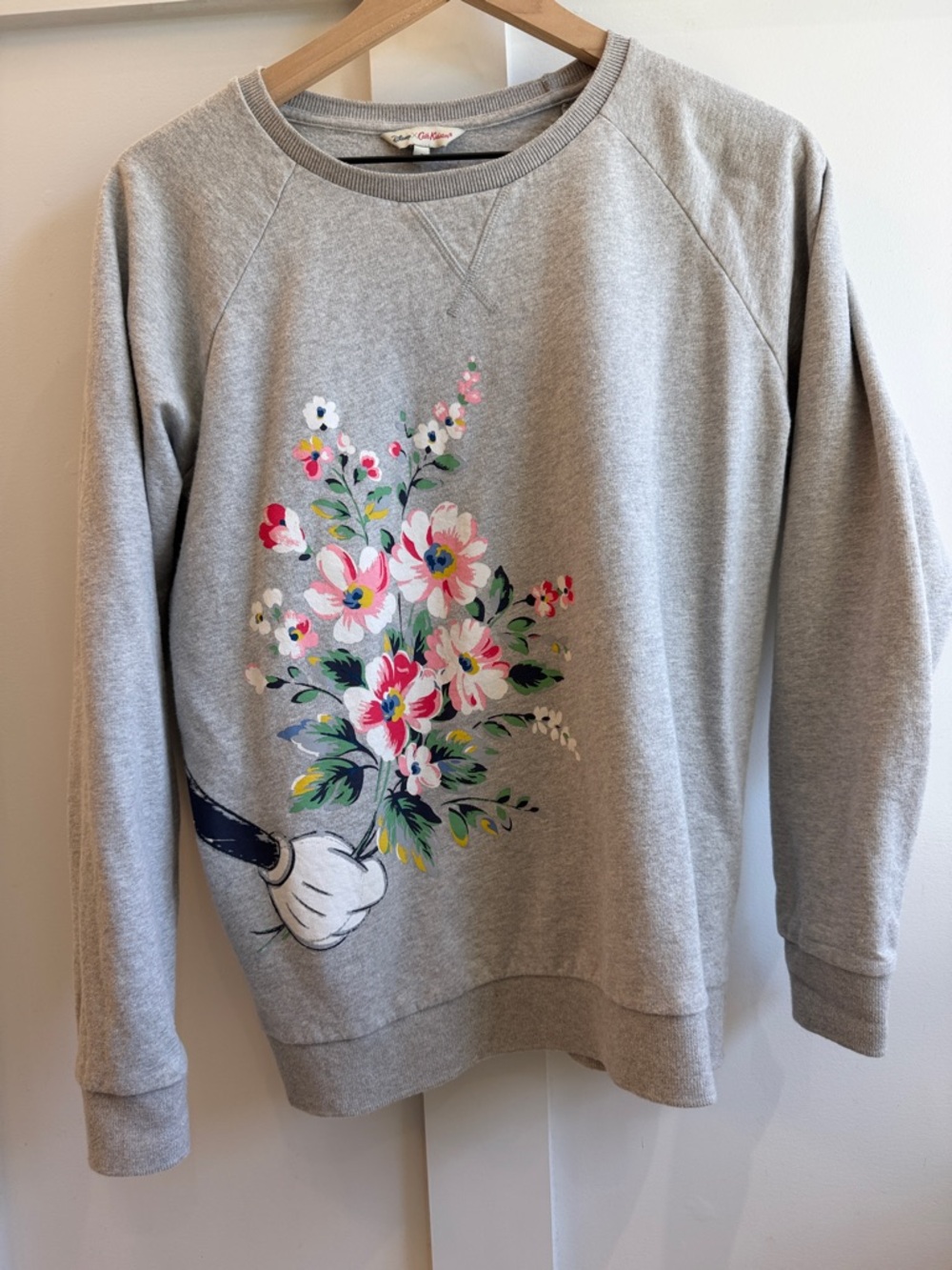 Cath Kidston x Disney Light Gray Crewneck Sweatshirt Mickey Mouse - Womens Small